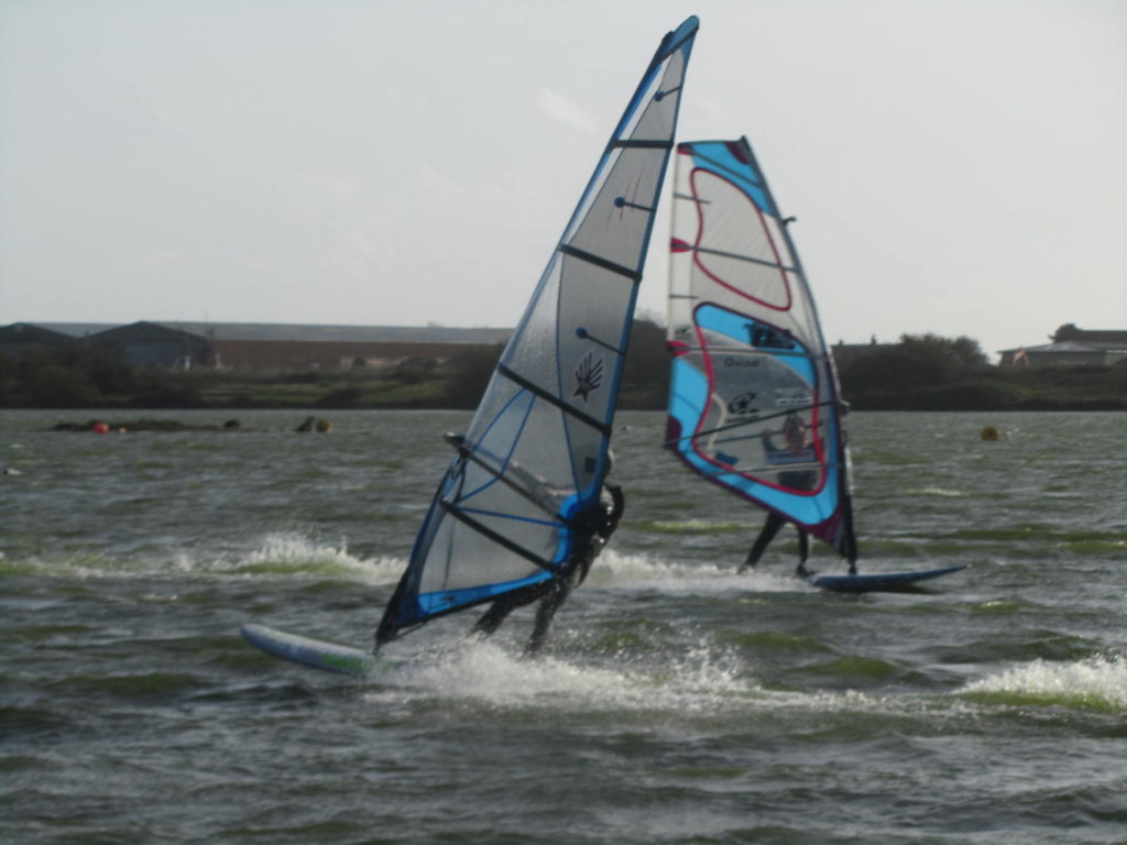 Windsurfers on a Windy Day 